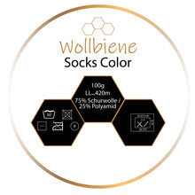 Load image into Gallery viewer, Wool Bee Socks Color Sock Wool 100gr 4-fold knitting: 49 blue green grey - Strelitzia's Florist & Irish Craft Shop