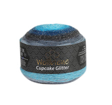 Load image into Gallery viewer, Woolly Bee Cupcake Glitter Gradient Wool Knitting Wool 150g: 2170 purple anthracite lilac - Strelitzia's Florist & Irish Craft Shop