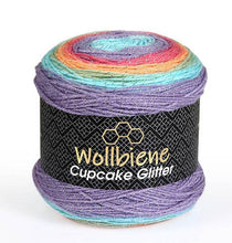 Load image into Gallery viewer, Woolly Bee Cupcake Glitter Gradient Wool Knitting Wool 150g: 2170 purple anthracite lilac - Strelitzia's Florist & Irish Craft Shop
