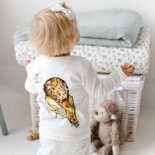 Load image into Gallery viewer, catherine rayner - Olive Owl Print Long Sleeve T-Shirt - Strelitzia's Florist & Irish Craft Shop