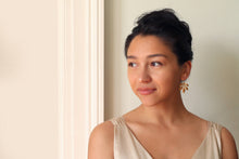 Load image into Gallery viewer, Gold Leaf Chandelier Earrings - Strelitzia's Florist & Irish Craft Shop