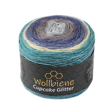 Load image into Gallery viewer, Woolly Bee Cupcake Glitter Gradient Wool Knitting Wool 150g: 2170 purple anthracite lilac - Strelitzia&#39;s Florist &amp; Irish Craft Shop