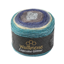 Load image into Gallery viewer, Woolly Bee Cupcake Glitter Gradient Wool Knitting Wool 150g: 2170 purple anthracite lilac - Strelitzia's Florist & Irish Craft Shop