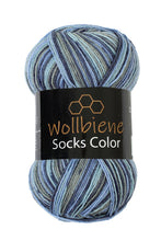 Load image into Gallery viewer, Wool Bee Socks Color Sock Wool 100gr 4-fold knitting: 46 turquoise green yellow - Strelitzia's Florist & Irish Craft Shop