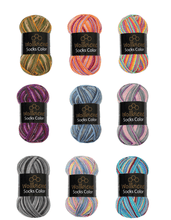 Load image into Gallery viewer, Wool Bee Socks Color Sock Wool 100gr 4-fold knitting: 49 blue green grey - Strelitzia's Florist & Irish Craft Shop