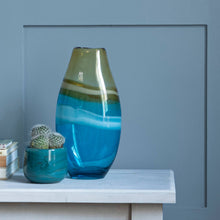 Load image into Gallery viewer, Riva Home - Thorin Hand-Blown Vase Aqua - Strelitzia's Florist & Irish Craft Shop