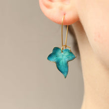 Load image into Gallery viewer, Peacock Ivy Leaf Earrings - Strelitzia's Florist & Irish Craft Shop