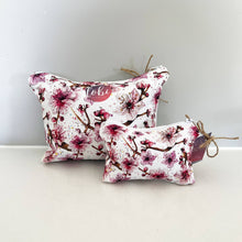 Load image into Gallery viewer, Watercolour Blue Tits & Blossom Cotton Makeup Bag - Strelitzia's Florist & Irish Craft Shop