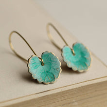 Load image into Gallery viewer, Seafoam Turquoise Leaf Earrings - Strelitzia's Florist & Irish Craft Shop