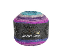 Load image into Gallery viewer, Woolly Bee Cupcake Glitter Gradient Wool Knitting Wool 150g: 2170 purple anthracite lilac - Strelitzia's Florist & Irish Craft Shop