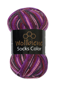 Wool Bee Socks Color Sock Wool 100gr 4-fold knitting: 49 blue green grey - Strelitzia's Florist & Irish Craft Shop