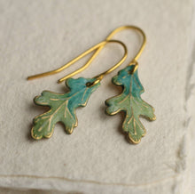 Load image into Gallery viewer, Silk Purse, Sow's Ear - Tiny Oak Leaf Earring - Strelitzia's Florist & Irish Craft Shop