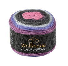 Load image into Gallery viewer, Woolly Bee Cupcake Glitter Gradient Wool Knitting Wool 150g: 2170 purple anthracite lilac - Strelitzia's Florist & Irish Craft Shop