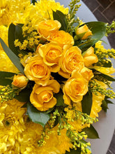 Load image into Gallery viewer, Massed Heart Tribute - Yellow - Strelitzia's Floristry & Irish Craft Shop