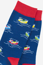 Load image into Gallery viewer, Sock Talk - Men&#39;s Fishing Boat Bamboo Socks