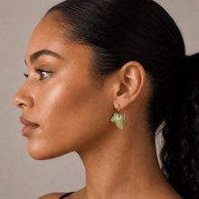 Load image into Gallery viewer, Silk Purse, Sow's Ear - Olive Green Ivy Leaf Earrings: Gift Box Included