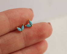 Load image into Gallery viewer, Silk Purse, Sow's Ear - Turquoise Petal Stud Earrings