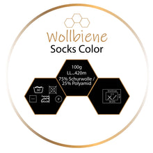 Load image into Gallery viewer, Wool Bee Socks Color Sock Wool 100gr 4-fold knitting: 22 olive green brown orange - Strelitzia&#39;s Florist &amp; Irish Craft Shop