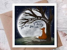 Load image into Gallery viewer, Fox Under The Moon - 'Be Kind to Yourself' Encouragement Card Fox Under The Moon