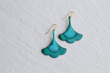 Load image into Gallery viewer, Silk Purse, Sow's Ear - Verdigris Turquoise Drop Earrings