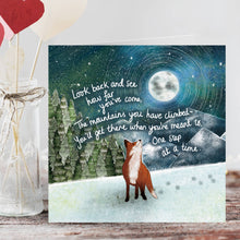 Load image into Gallery viewer, Fox Under The Moon - 'Mountains' - Greeting Card by Fox Under The Moon