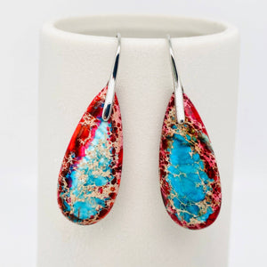 Stone Geometric Agate Earring Collection