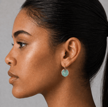 Load image into Gallery viewer, Silk Purse, Sow's Ear - Blue Leaf Earrings: Medium (3.5cm) / Include Gift Box