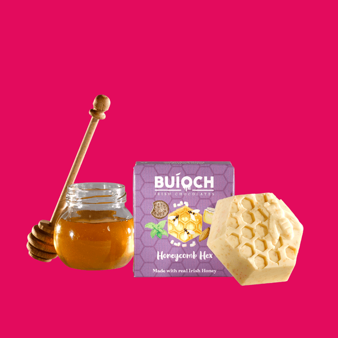 Buíoch Irish Chocolates - Honeycomb Hex - White Chocolate