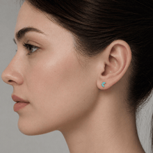 Load image into Gallery viewer, Silk Purse, Sow's Ear - Turquoise Petal Stud Earrings