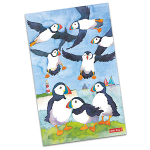 Emma Ball Ltd - Puffin Tea Towel - Strelitzia's Florist & Irish Craft Shop