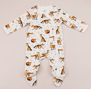 Fox Print Babygrow - Strelitzia's Florist & Irish Craft Shop