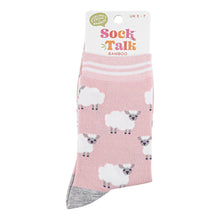 Load image into Gallery viewer, Sock Talk - Women&#39;s Bamboo Socks - Light Pink/Grey Marl, Sheep
