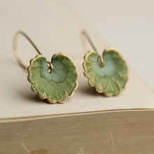 Load image into Gallery viewer, Silk Purse, Sow's Ear - Olive Green Willow Leaf Earrings: Include Gift Box