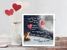 Load image into Gallery viewer, Fox Under The Moon - "To The Moon &amp; Back" Love Card by Fox Under The Moon