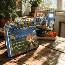 Load image into Gallery viewer, Fox Under The Moon - 365 Thoughts - Daily Encouragement Desktop Flipbook