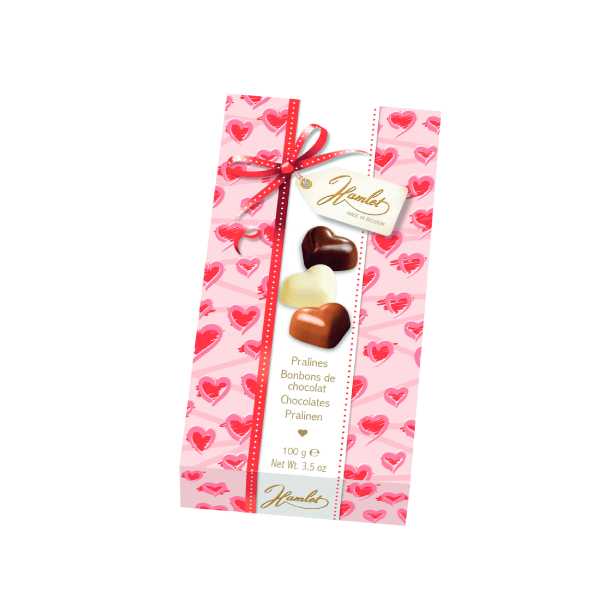 100g CHOCOLATE HEART CASE