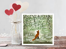 Load image into Gallery viewer, Fox Under The Moon - "Believe" Congratulations &amp; Encouragement Card by Fox Under