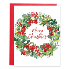 Load image into Gallery viewer, GINA B DESIGNS - Christmas Card - Berry Wreath