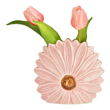 Load image into Gallery viewer, Wurm - Vase flower shape made of ceramic, pink/rose (W/H/D) 17x16x7cm - Strelitzia's Florist &amp; Irish Craft Shop