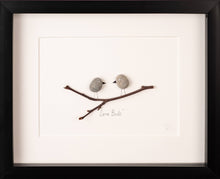 Load image into Gallery viewer, Simply Mourne - Mini Love Birds Pebble Art Frame | Wall Art - Strelitzia&#39;s Florist &amp; Irish Craft Shop