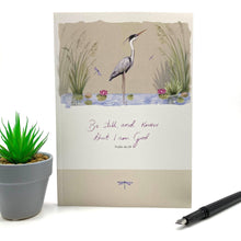 Load image into Gallery viewer, Forget-me-not Christian Cards - Heron Lined A5 Notebook - Strelitzia's Florist &amp; Irish Craft Shop