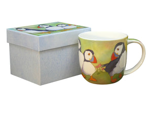Emma Ball Ltd - Puffins Bone China Mug With Gift Box - Strelitzia's Florist & Irish Craft Shop