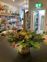 Load image into Gallery viewer, Gold Artificial Christmas Large Candle Display