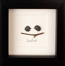 Load image into Gallery viewer, Simply Mourne - Mini Love Birds Pebble Art Frame | Wall Art - Strelitzia&#39;s Florist &amp; Irish Craft Shop