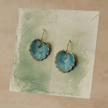 Load image into Gallery viewer, Silk Purse, Sow's Ear - Navy Blue Leaf Earrings: Include Gift Box