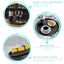 Load image into Gallery viewer, Rinkit Ltd - Black 40.5cm Round Non-Slip Serving Tray - By Argon Tableware