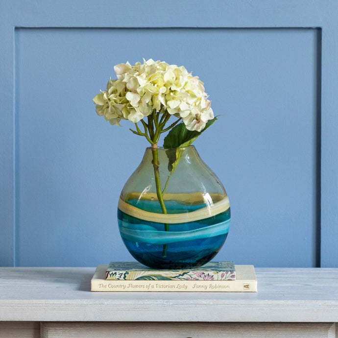 Riva Home - Balin Hand-Blown Vase Aqua - Strelitzia's Florist & Irish Craft Shop