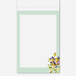 Ping He Art - A5 Notepad - Mixed Pansies - Strelitzia's Florist & Irish Craft Shop