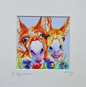 Lani Gregory - Art - " the happy heehaws " - Strelitzia's Florist & Irish Craft Shop