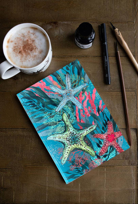 A5 Starfish Perfect Bound Paperback Notebook - Strelitzia's Florist & Irish Craft Shop